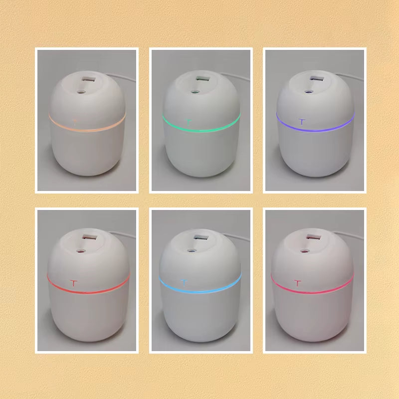 2Pcs Mini USB Aroma Diffuser 220Ml Ultrasonic Air Humidifiers Mute Car Diffuser Portable Essential Oil Diffuser with LED Lights